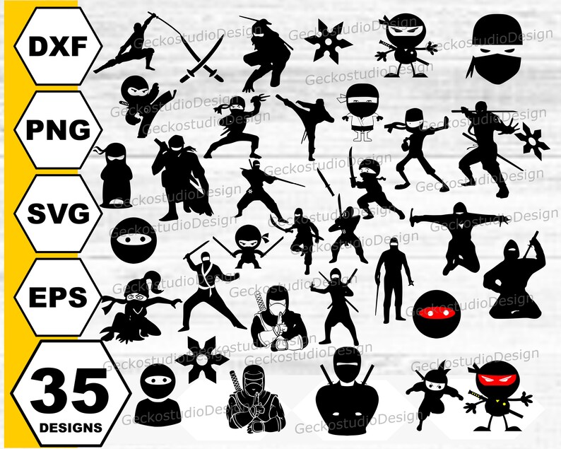 Download Ninja Svg Bundle Clipart Ninjas Ninja Clipart Ninja Boy Etsy