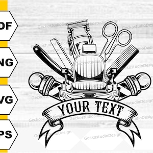 Barber Shop svg. Barber's Chair svg. Barber svg. Barber Shop Logo. Hair Stylist svg. Barber Tools svg. Barber cut files Silhouette Clipart .