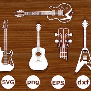 Guitar svg. Guitar svg Bundle. Guitar silhouette. Electric Guitar svg. Acoustic Guitar svg. Bass Guitar svg. Music png Guitar Clipart