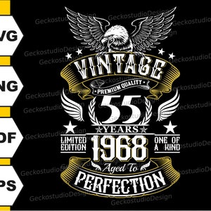 55 th Birthday svg. Vintage 1967 svg. 55 Birthday Shirt svg. 55 th Birthday Shirt. Vintage 1967 png. 55 Th svg. 1967 Birhthday svg.