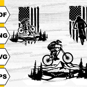 Mountain bike svg . Distressed American Flag Svg . Bicycle flag svg . Cycle svg . MTB Biker svg . Biker svg . Bicycle cycling svg