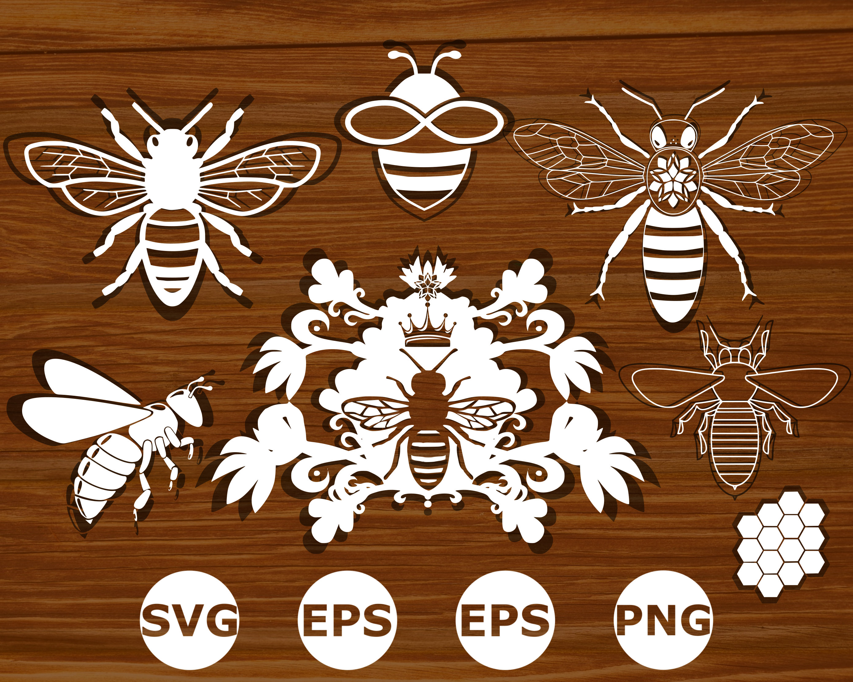 Free Bee Svg Bundle SVG PNG EPS DXF File