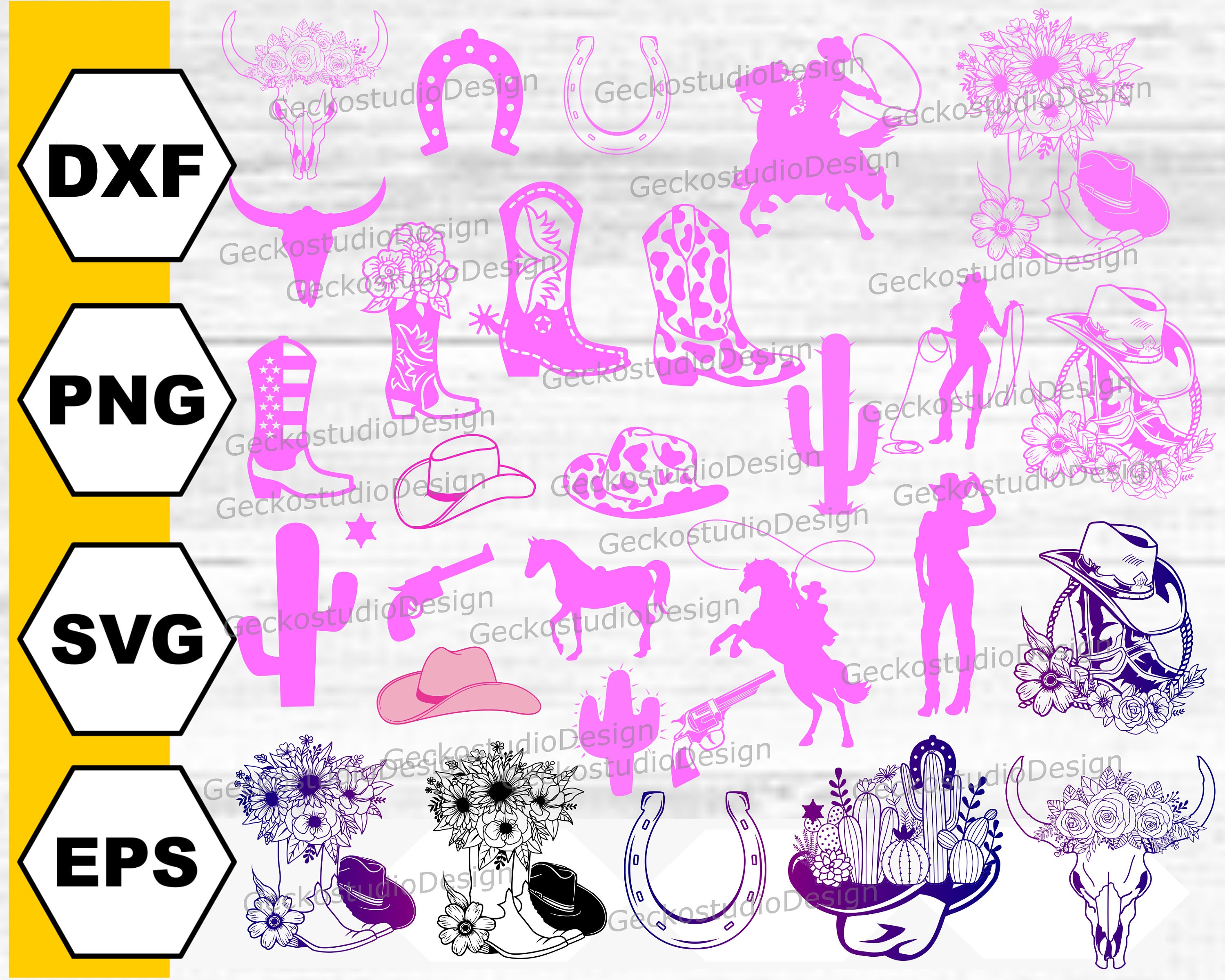 Cowgirl Boots Svg. Pink Cowgirl Svg. Cowgirl With Flower Svg. Cowgirl