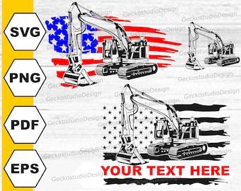 US Excavator svg. Excavator png. Heavy Equipment svg, Construction svg. Excavator Clipart. Digger svg. Excavator Flag svg. Backhoe svg.