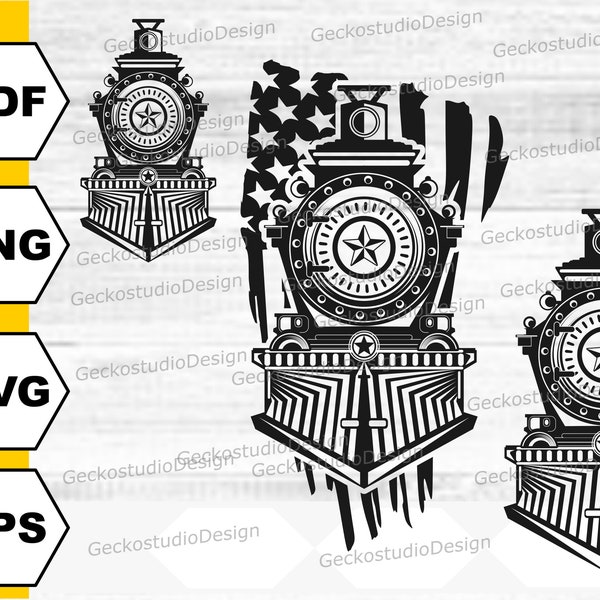 Front View Train svg. Classic Train svg. Locomotive svg. Steam Train svg. Train png. American Flag svg. Railroad svg. Train Shirt.