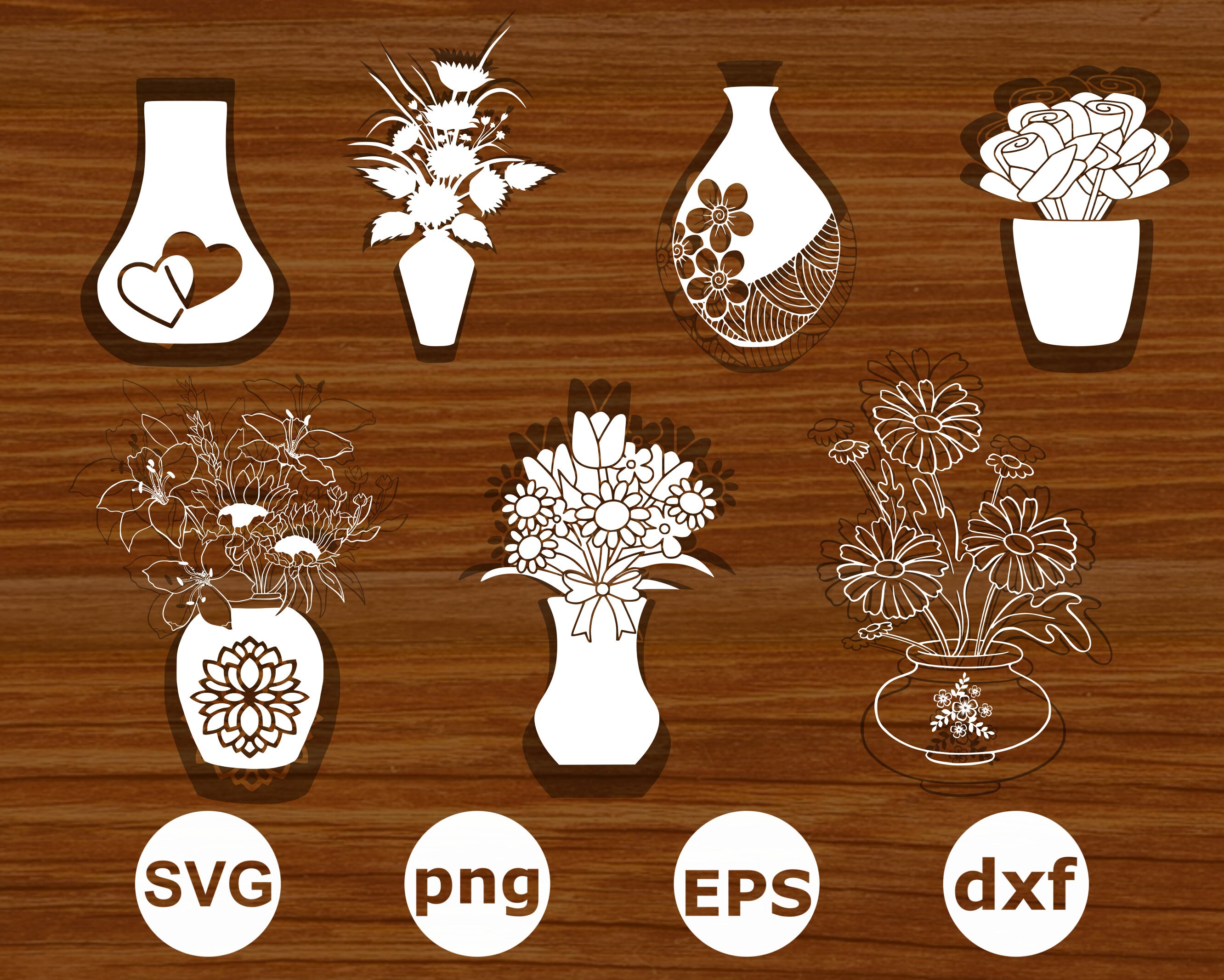 Flower Vase SVG Free 30+ Instant Download Flowers SVG Free Download