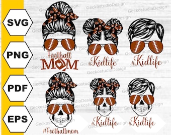 Football Messy Bun svg. Football Mom svg. Football Mom png. Football Life svg. Football Sister svg. Football Momlife svg. Football svg.