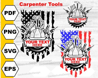US Handyman Logo. Tischler werkzeug svg. Reparaturmann svg. Reparaturwerkzeuge svg. Schreiner Logo. Tischler Fahne svg. Hammerschlag. Werkzeugkasten svg.