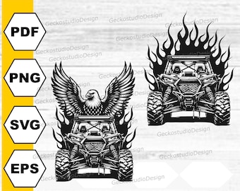 Eagle Side By Side svg. Eagle Utv  silhouette cut files. Side By Side Car svg. Offroad svg. Utv Riding svg. Side By Side clipart PNG
