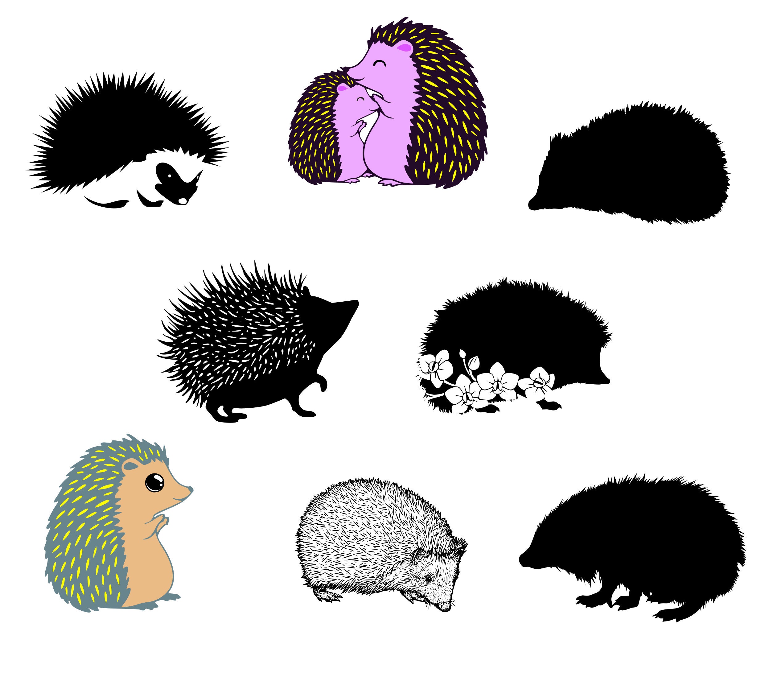 Igel svg. Igel Silhouette. Igel Clipart. Igel Vektor. Igel | Etsy