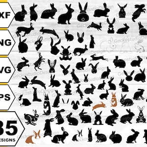Fascio svg coniglio . coniglietto svg . Testa di coniglio svg . vettore coniglietto . coniglietto silhouette . clipart coniglio. Lepre svg . Coniglio silhouette. Coniglio svg