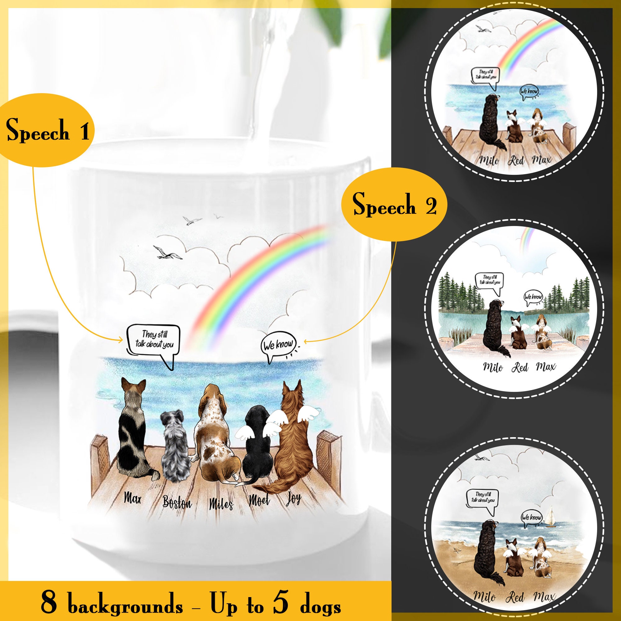 They Still Talk About You Dog They Still Talk About You Personalized Dog Memorial Mug Custom | Etsy