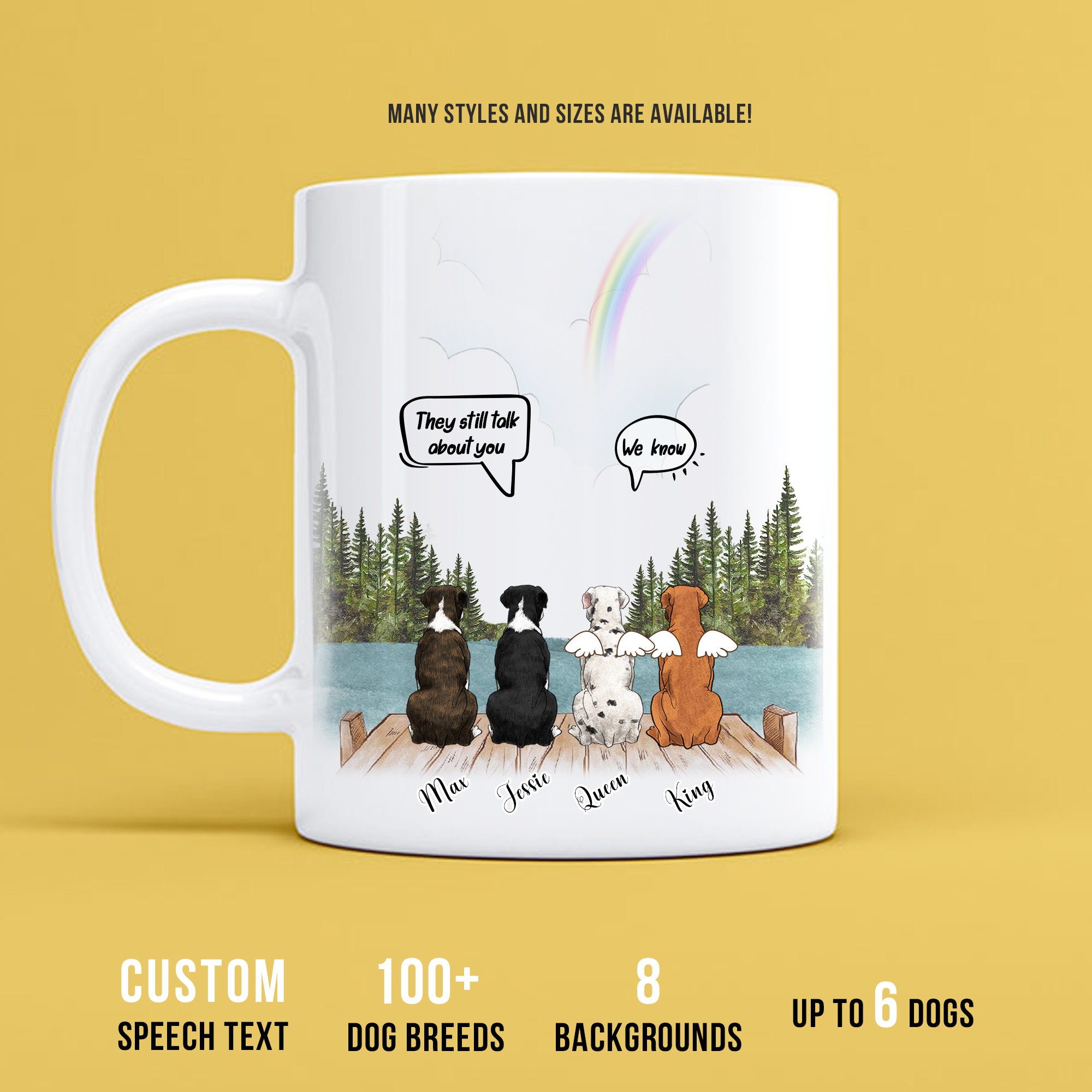 They Still Talk About You Dog They Still Talk About You Personalized Dog Memorial Mug Custom | Etsy