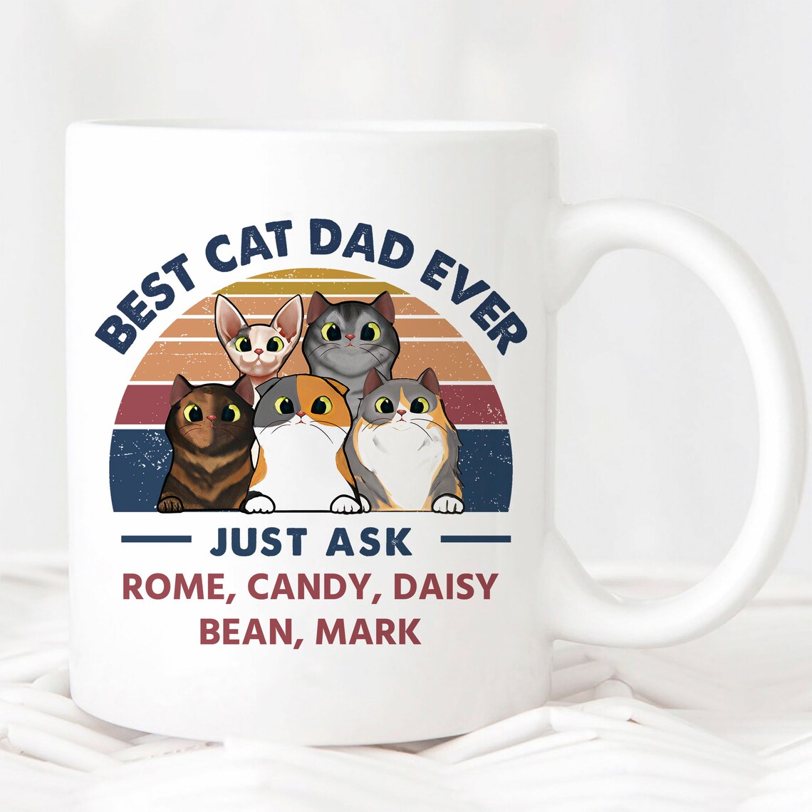 Best Cat Dad Ever Just Ask Cat Dad Mug Personalised Funny Etsy