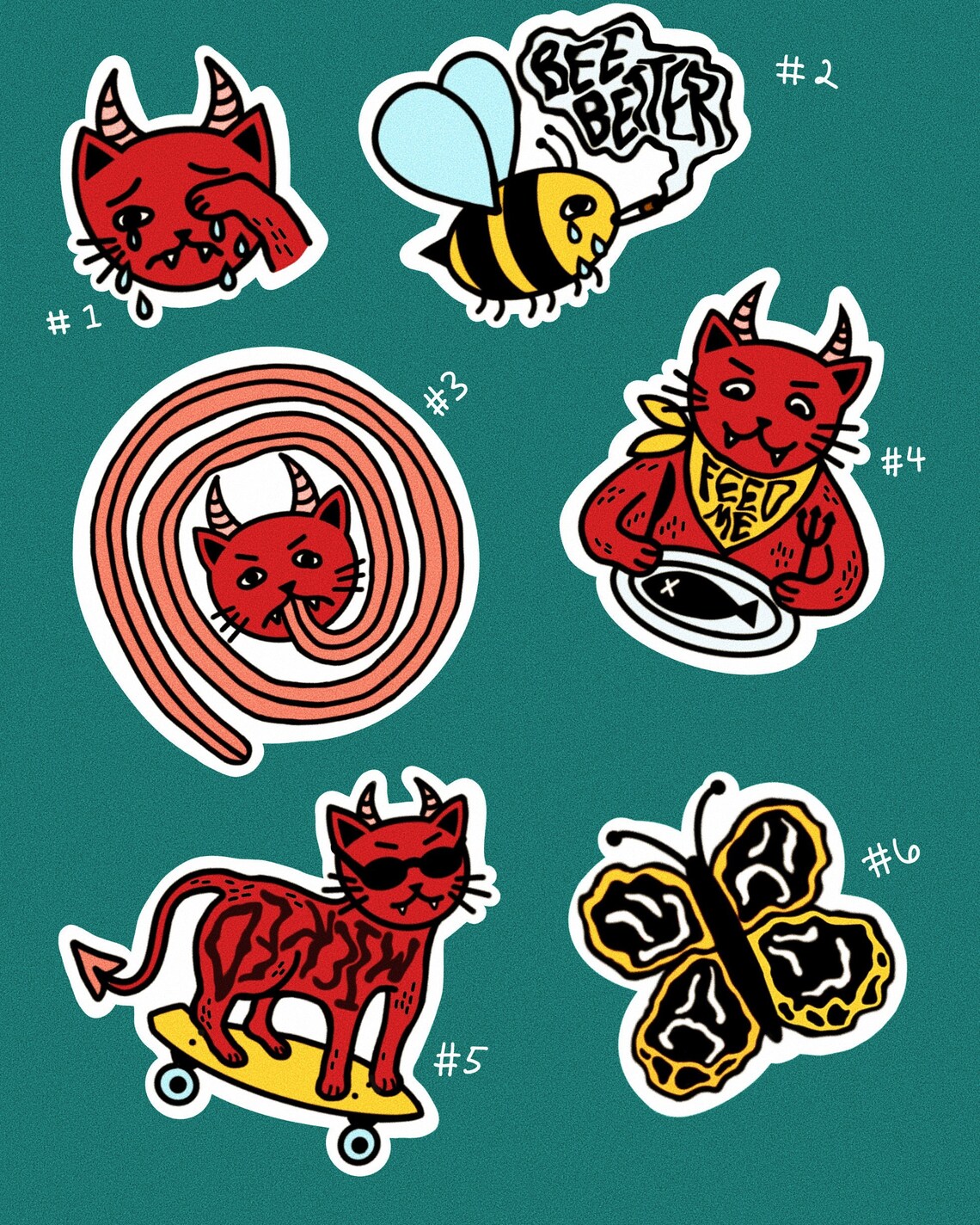 Assorted waterproof stickers 3 Etsy