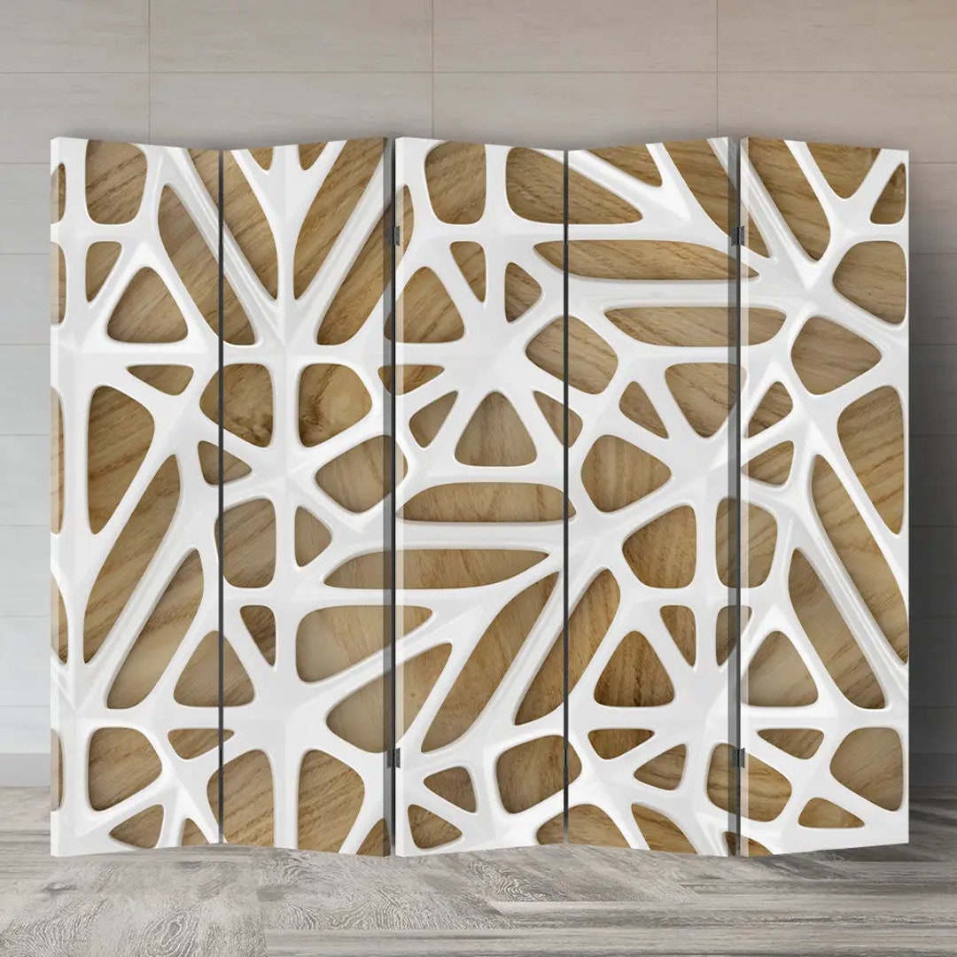 Beauty Salon Decoration Divider Panels, Panels Hinged Wood Screen, Room