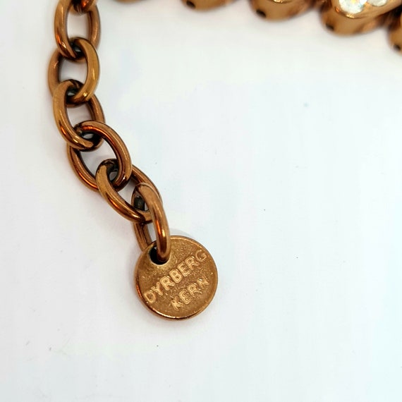 Vintage DYRBERG/KERN hearts tennis bracelet Rose … - image 5
