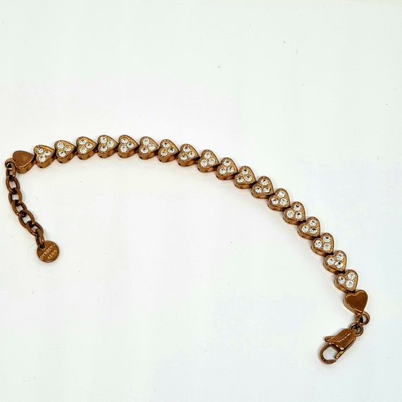 Vintage DYRBERG/KERN hearts tennis bracelet Rose … - image 10