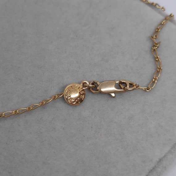 J.CREW flower pendant necklace Vintage gold tone … - image 5