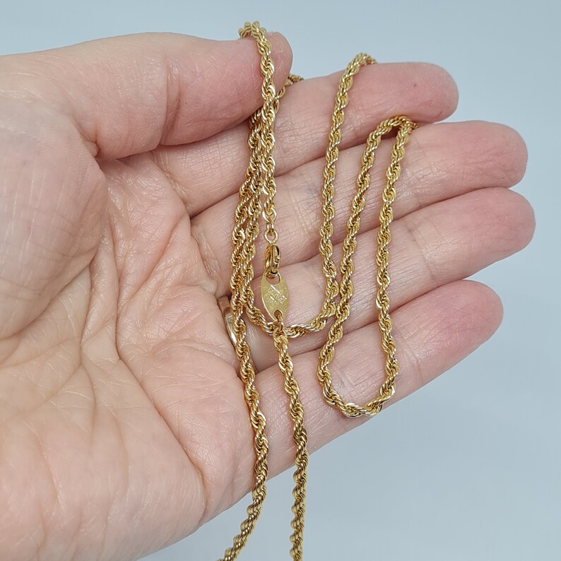 Vintage TRIFARI Rope Chain Necklace Gold Tone Twisted Chain Etsy