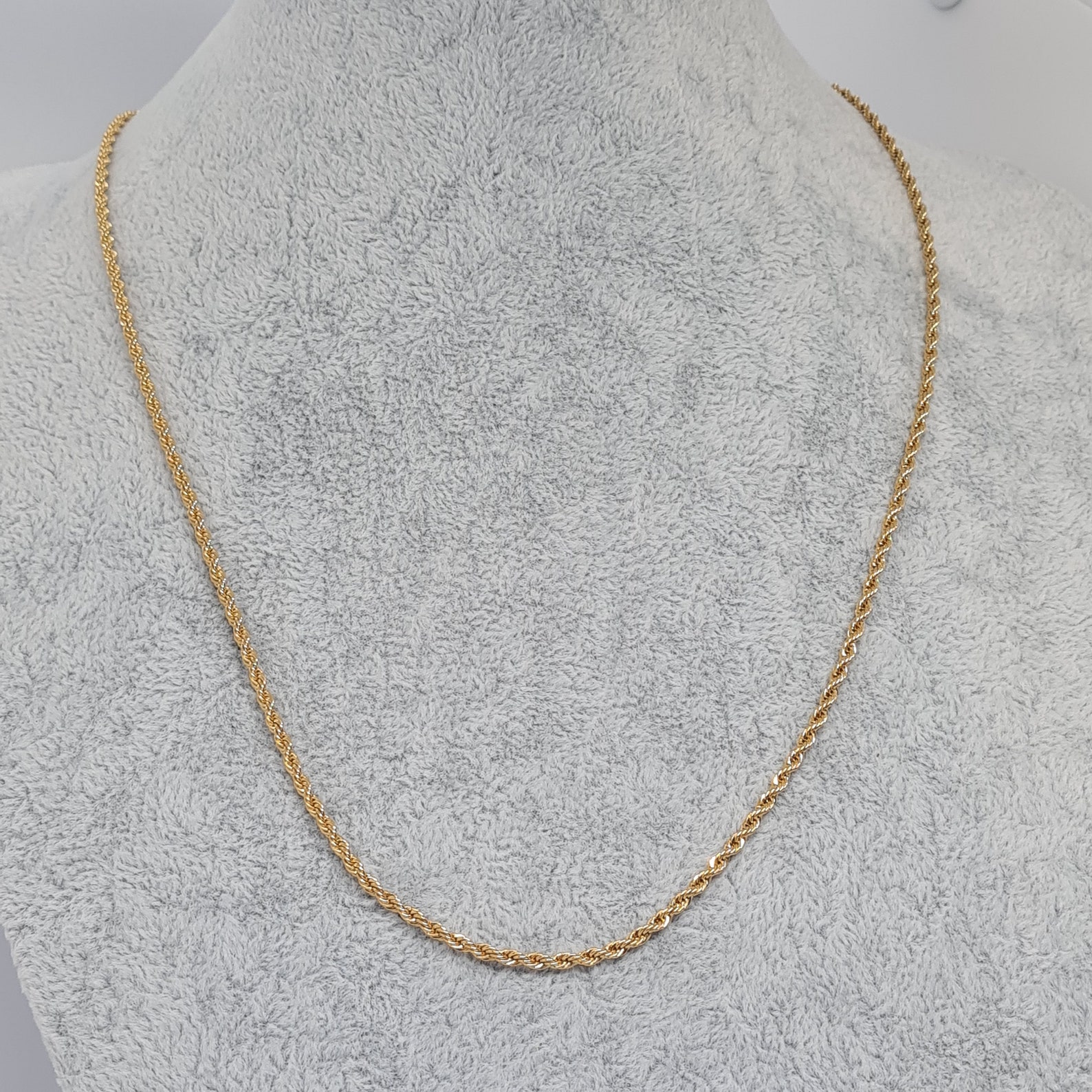 Vintage TRIFARI Rope Chain Necklace Gold Tone Twisted Chain Etsy