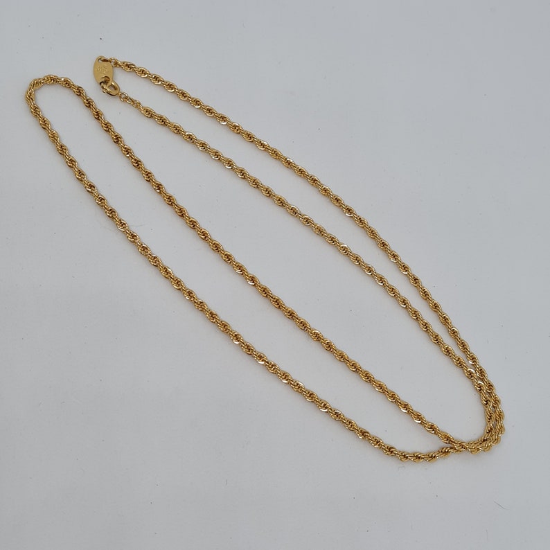 Vintage TRIFARI Rope Chain Necklace Gold Tone Twisted Chain Etsy