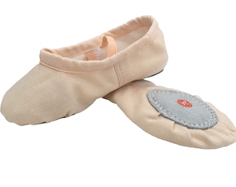 Child Handmade Canvas Ballet Shoes Dance Gymnastic Costume  Split Sole