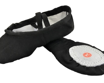 Canvas Ballet Shoes Split Sole Black