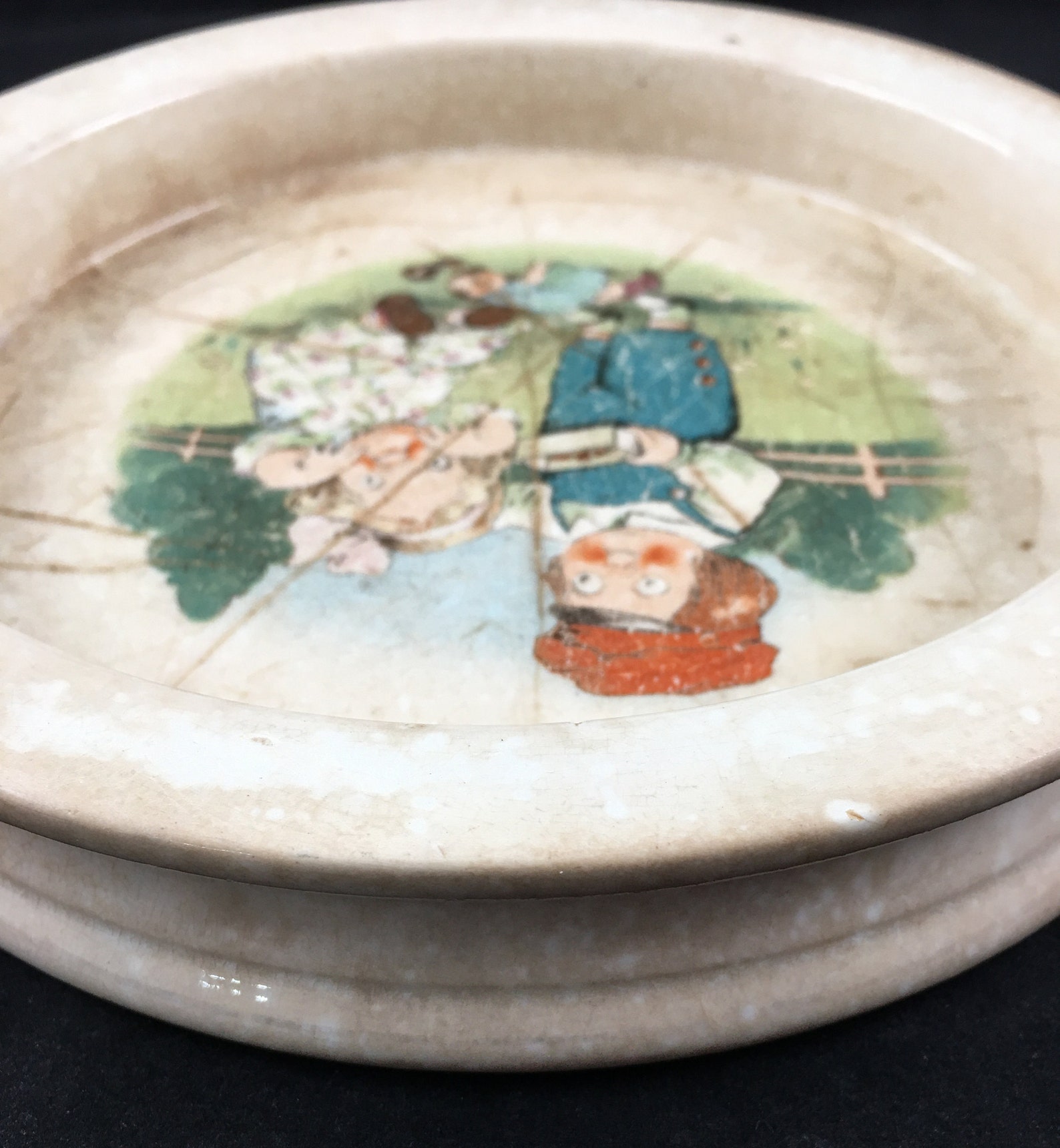 Antique Buffalo Pottery Ceramic Childs Plate Etsy