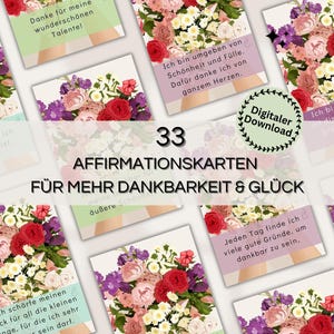33 cartões de afirmação desenhados com amor para mais gratidão e felicidade na vida cotidiana – Download digital para impressão