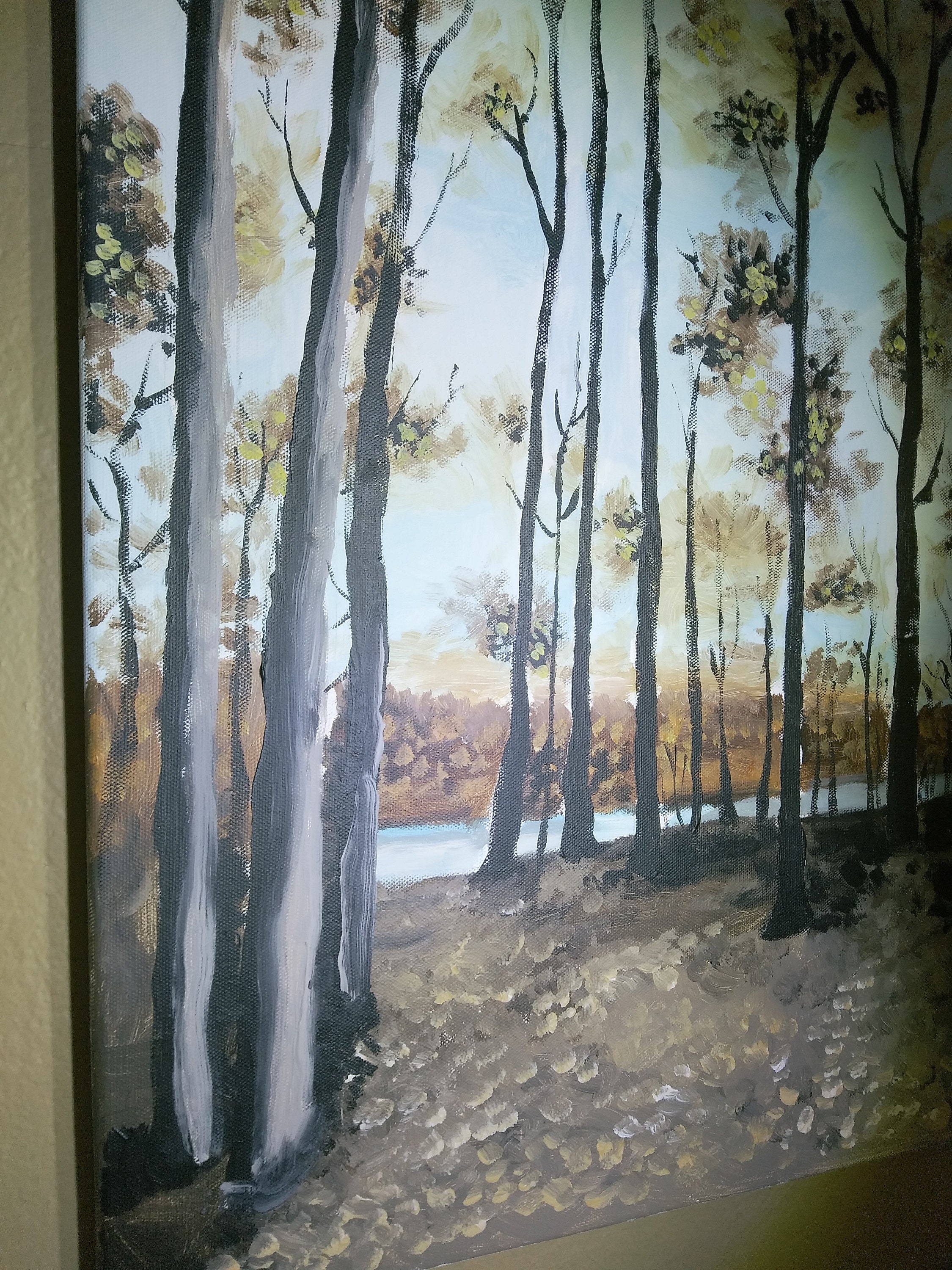 Full Size Original Acrylic Forest Painting Not a Print | Etsy