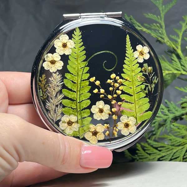 Large pill box, Pill organizer, Metal pill box, Pill case, Pill container, Cute pill box, Pillendose, Pressed flower art, Pill container