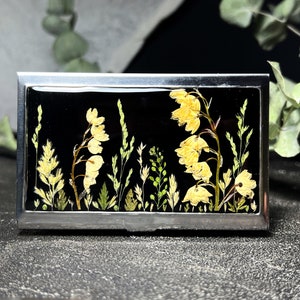 Titular de la tarjeta de visita de flores reales, Titular de la tarjeta de visita, Titular de la tarjeta de crédito, Estuche de la tarjeta de visita, Cartera de la tarjeta, Cartera del titular de la tarjeta
