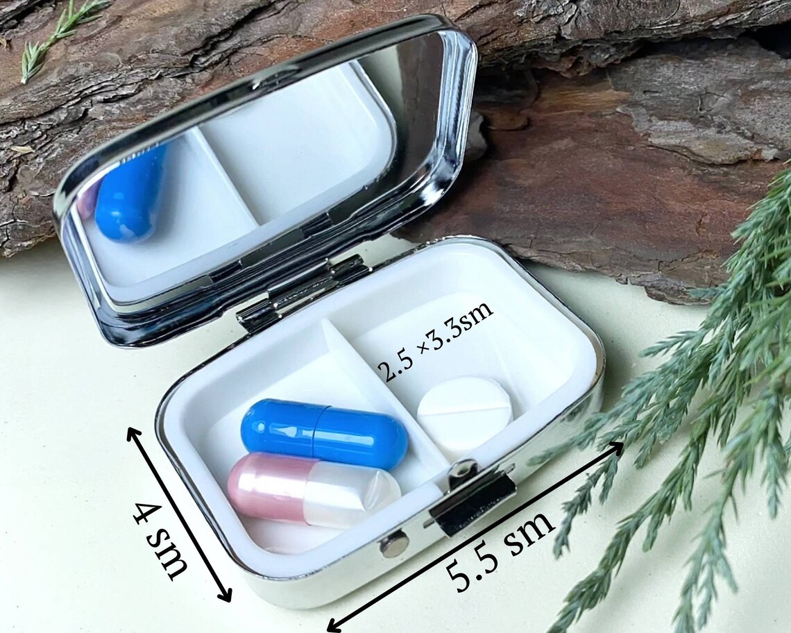 Pill Box Pill Organizer Small Pill Box Pill Box for Purse | Etsy