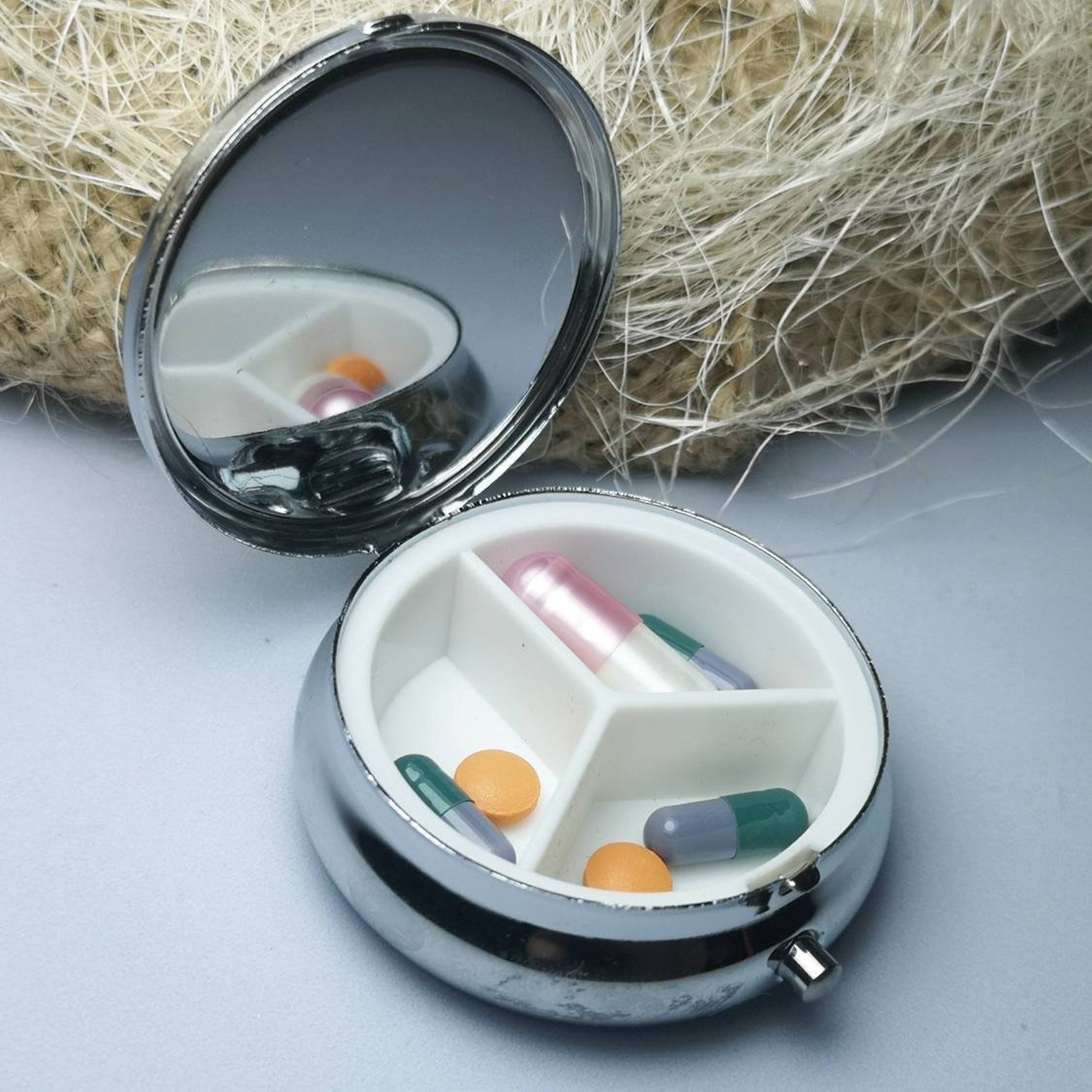 Pill box Pill case Pill organizer Cute pill box Daily pill Etsy
