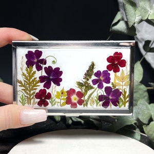 Echte Blumen Visitenkartenhalter, Visitenkartenhalter, Kreditkartenhalter, Visitenkartenetui, Kartenmappe, Kartenhalter Brieftasche