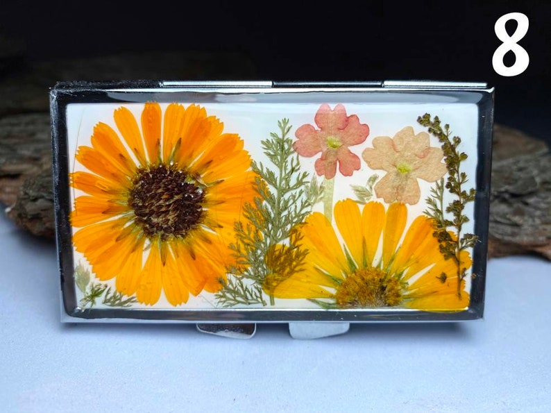 Real flowers 7 day pill box, Pill box 7 day, Weekly pill box, 7 day pill organizer, 7 day pill case, 7 slots pill box, Pill organizer 7 day image 8