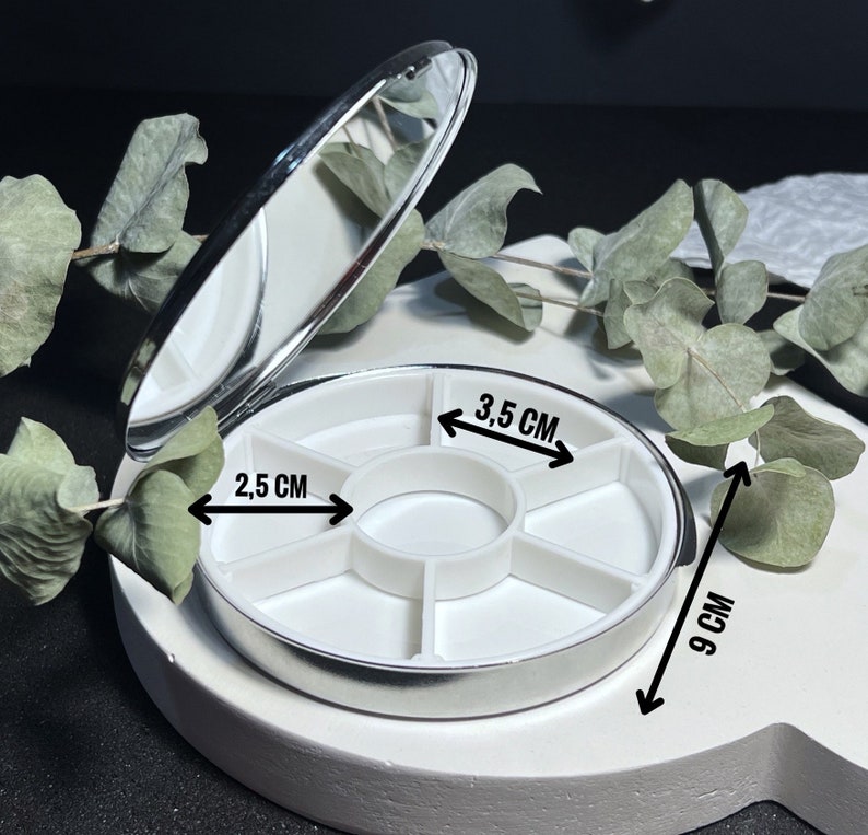 Gold Pill Box, Big Pill Organizer, Large Pill Box 7 Day, Pill Case