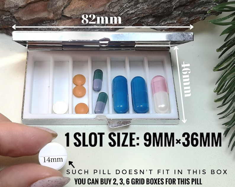 Real flowers 7 day pill box, Pill box 7 day, Weekly pill box, 7 day pill organizer, 7 day pill case, 7 slots pill box, Pill organizer 7 day image 10