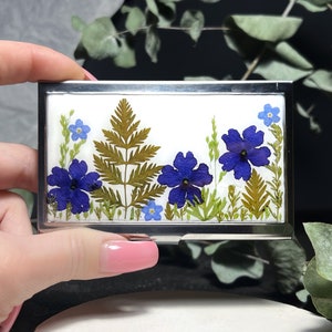 Titular de la tarjeta de visita de flores reales, Titular de la tarjeta de visita, Titular de la tarjeta de crédito, Estuche de la tarjeta de visita, Cartera de la tarjeta, Cartera del titular de la tarjeta