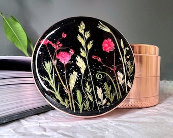 Grinder, Flower Cute grinder, Pink grinder, Cool grinder, Herb grinder, 4 piece grinder, Rose gold grinder, Grinder girly, Gift for her