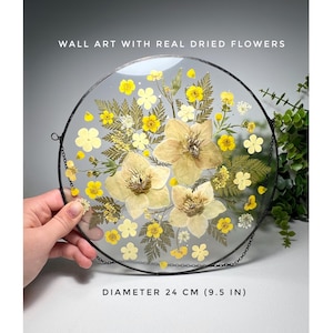 Pressed flower art, Pressed flower frame, Dried flowers, Botanical wall art, Window hangings, Flowers decor, Wildflower, Flowers suncatcher