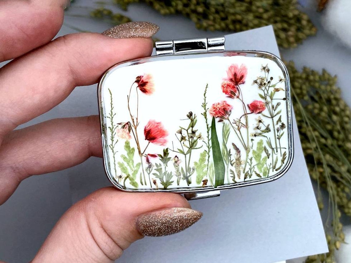 Pill Box Pill Organizer Small Pill Box Pill Box for Purse Etsy