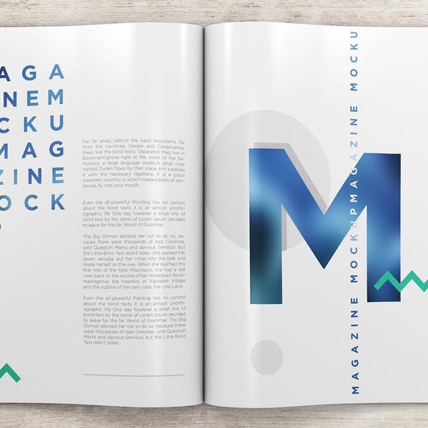 A4 Magazine MockUp Top Angle View and 17 PSD with different shoots and angle 2023