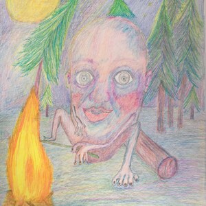 Original pencil drawing 12.36x9.45 inch
