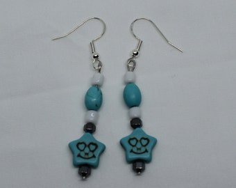 Blue Star Earrings