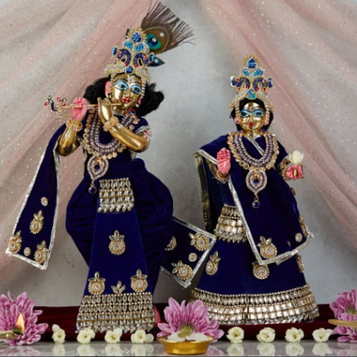 Beautiful Handwork Radha Krishna Dress Set from vrindavan/made in