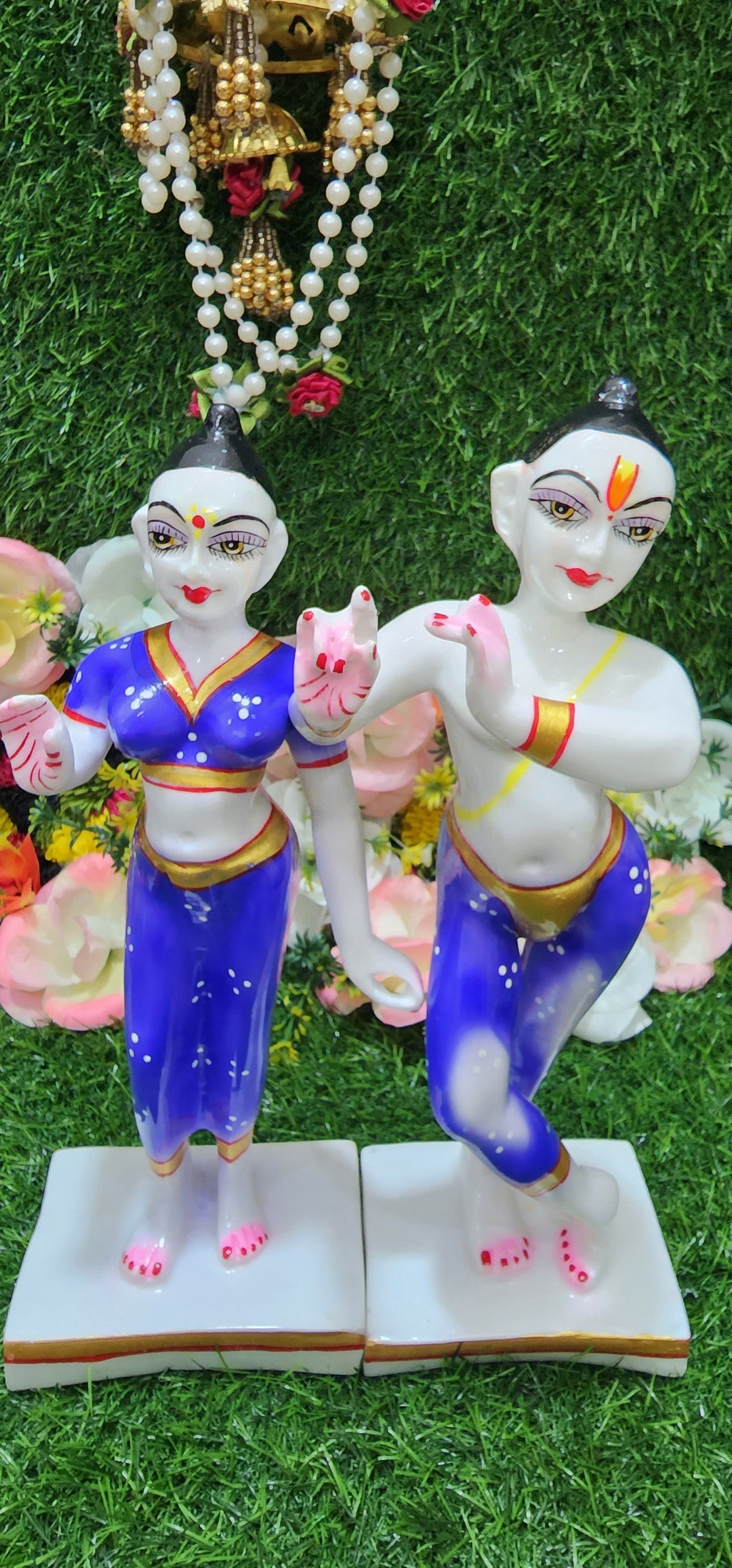 12inch/30cm Radha Krishna Marble Dust Statue religious Gift Etsy