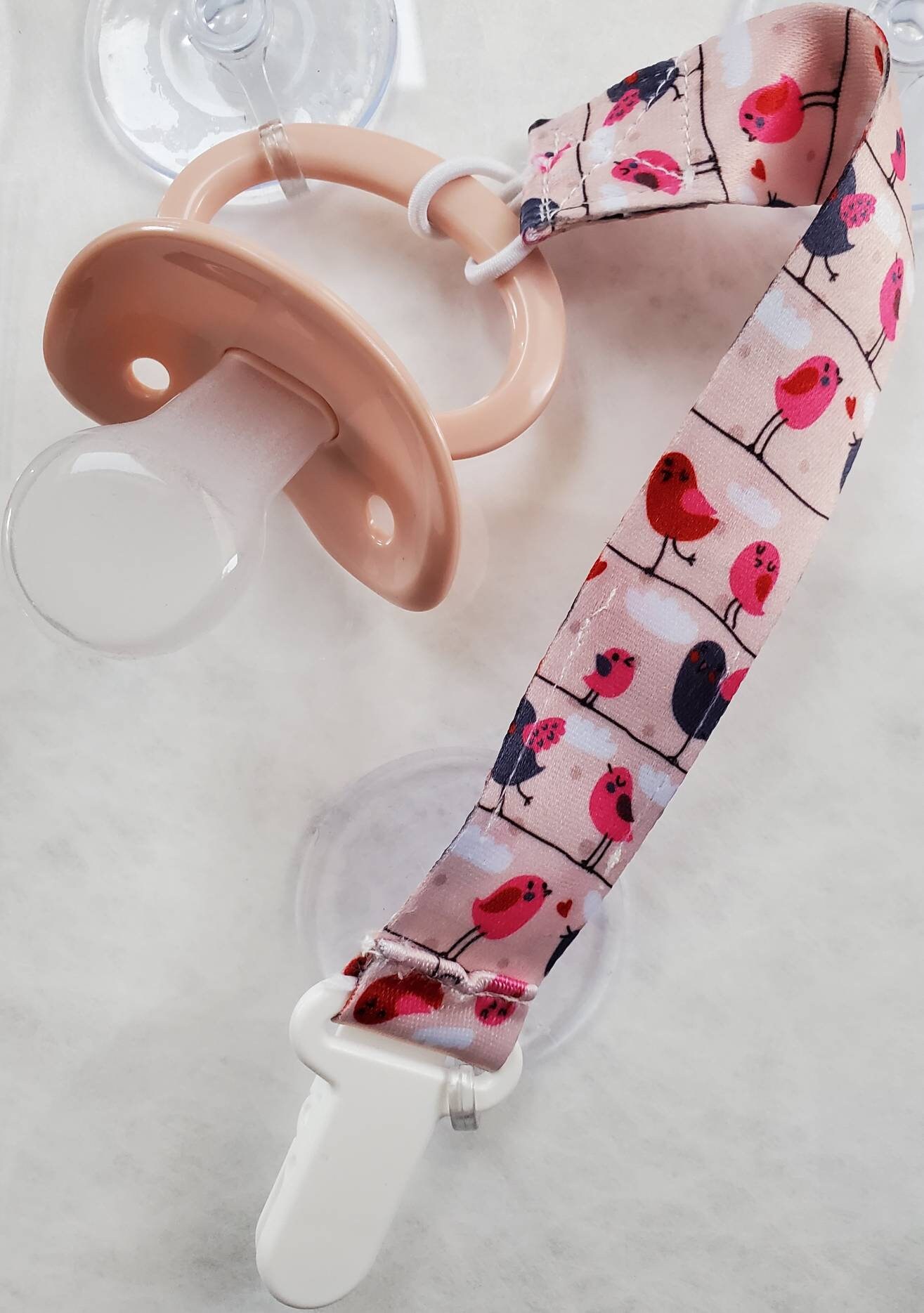 ADULT Pacifier With Strap and Clip Etsy