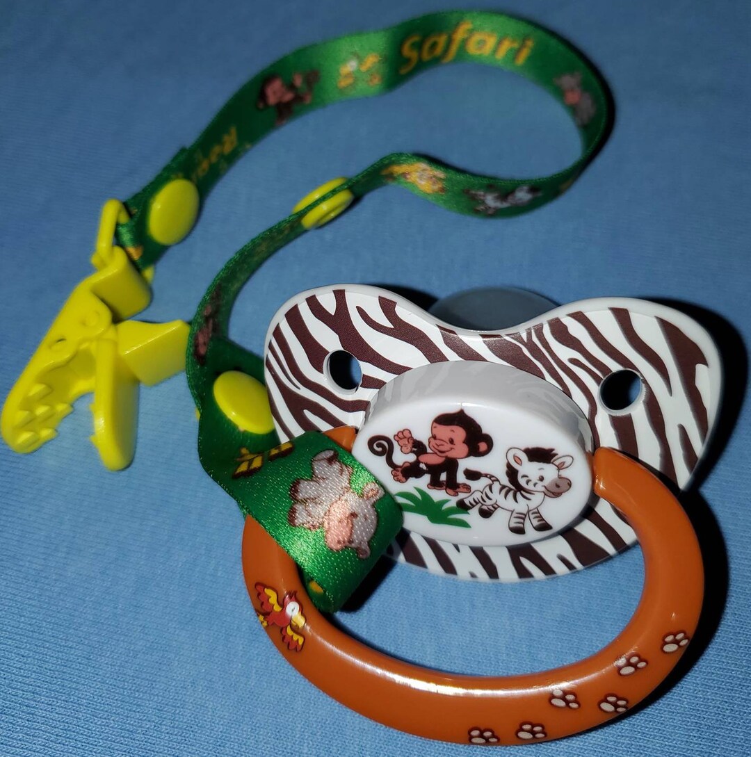 Safari Monkies and Zebras Pacifier Match With Any of Our Great ...